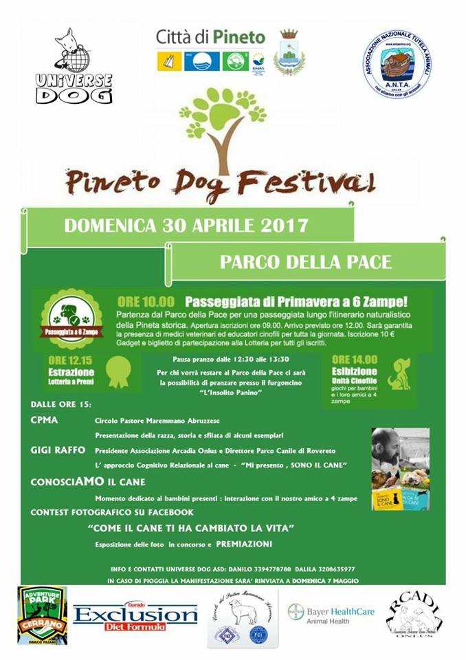 “Pineto Dog Festival”: l’evento per il mondo cinofilo
